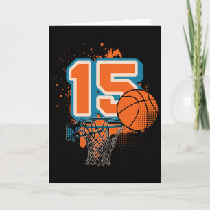 Carte Garçon de 15 ans joueur de sketll pour anniversair