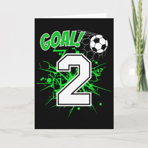 Carte Garçon de 2 ans Enfants 2e anniversaire de footbal