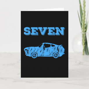 Carte Garçon de 7 ans 7e anniversaire Muscle Car