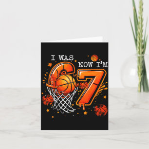 Carte Garçon de 7 ans basket-ball enfants j'ai 6 ans mai