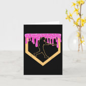 Carte Garçon de baseball Drip Plaque de base Crème glacé (Fleur jaune)