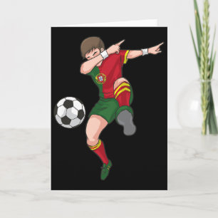 Carte Garçon de football Dabbing Portugal Maillot de Foo