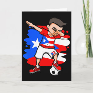 Carte Garçon de football qui fait du Dabbing Porto Rico