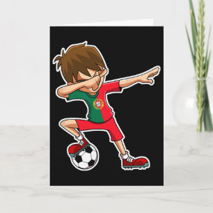 Carte Garçon de football qui fait du Dabbing Portugal Ma