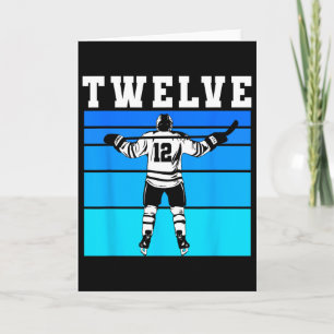 Carte Garçon de hockey 12e anniversaire Douze Anniversai