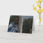Carte Garçon de masai (Fleur jaune)