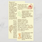 Carte Garçon de Thanksgiving avec mutisme sélectif (Devant / Derrière)