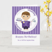 Carte Garçon de Verseau - joyeux anniversaire (Fleur jaune)