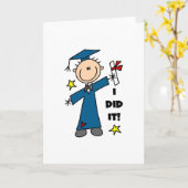 Carte Garçon diplômé (Fleur jaune)