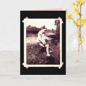 CARTE GARÇON EN VÉLO (Fleur jaune)