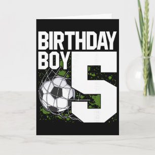 Carte Garçon fan de foot pour son 5ème anniversaire 5 an