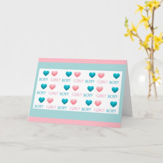 Carte Garçon ? Fille ? Garçon ? Fille ?  On s'attend à c (Fleur jaune)