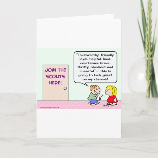 Carte garçon fille scouts se joindre grand CV (Devant)