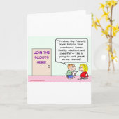 Carte garçon fille scouts se joindre grand CV (Fleur jaune)