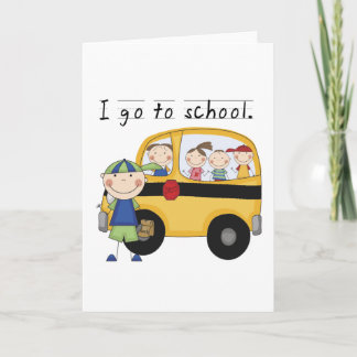 Carte Garçon Je vais à l'école T-shirts et cadeaux