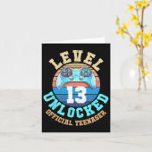 Carte Garçon niveau 13 Déverrouillé jeu vidéo 13e annive (Fleur jaune)