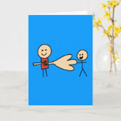 Carte Garçon Offrant Shake Hand Paix Amitié ami (Fleur jaune)