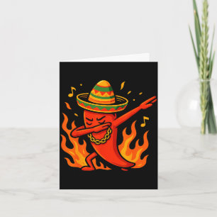 Carte Garçon poncho dabbing mexicain cinq de mayo