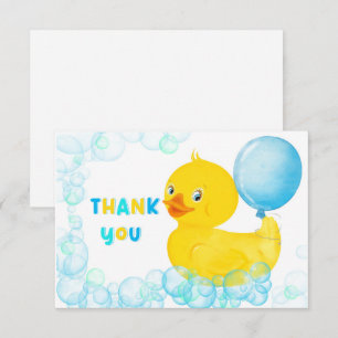 Carte Garçon Rubber Ducky Premier Anniversaire Merci