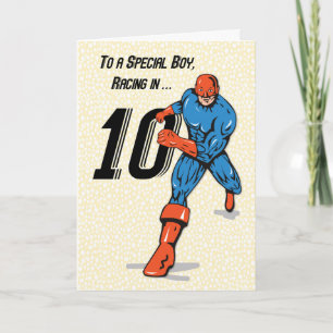 Carte Garçon Spécial 10e Anniversaire Super-héros