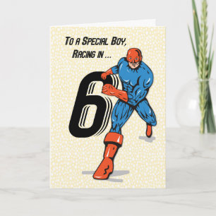 Carte Garçon Spécial 6ème Anniversaire Super-héros