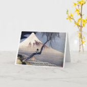 Carte Garçon sur le Mont Fuji, Hokusai (Fleur jaune)
