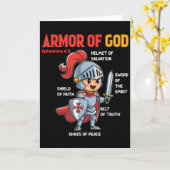 Carte Garçon tout-petit Armure de Dieu Frère Fils Hommes (Fleur jaune)