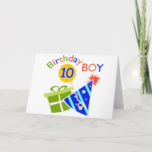 Carte Garçons 10e anniversaire (Devant)