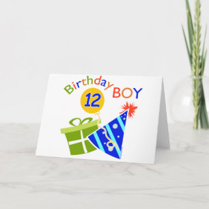 Carte Garçons 12e anniversaire