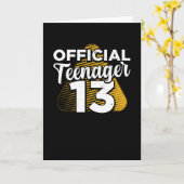 Carte Garçons 13e anniversaire Adolescent officiel (Fleur jaune)