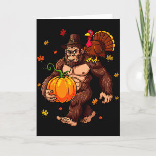 Carte Garçons Bigfoot Lgrim Dinde Citrouille Jour de Tha