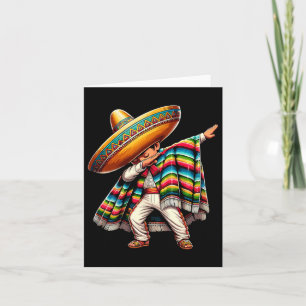 Carte Garçons Dabbing Poncho Mexicain Cinco De Mayo 1