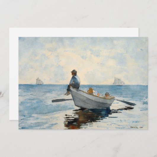 Carte Garçons dans un Dory | Winslow Homer (Devant / Derrière)