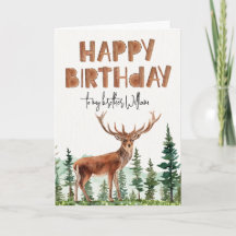 Garçons de buck en bois "Joyeux Anniversaire" 
