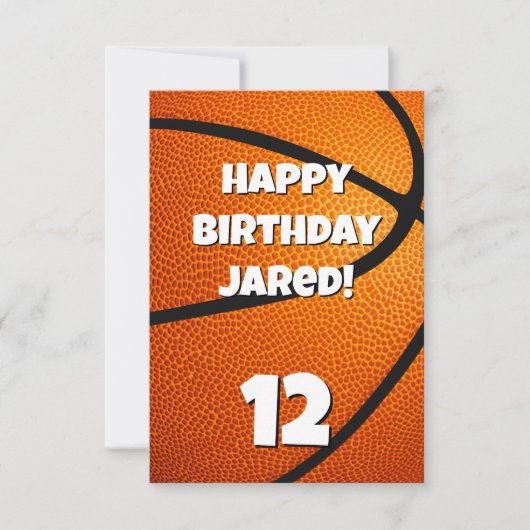 Carte garçons filles basket heureux anniversaire (Devant)