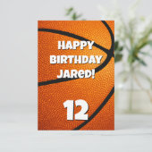 Carte garçons filles basket heureux anniversaire (Debout devant)