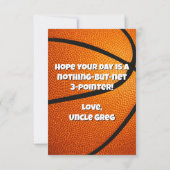 Carte garçons filles basket heureux anniversaire (Dos)