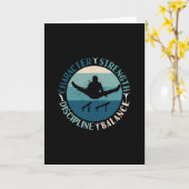 Carte Garçons Gymnastique Caractère Force Discipline (Fleur jaune)