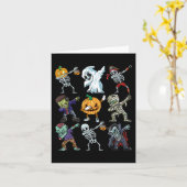 Carte Garçons Halloween Skeleton Jack-o'-lantern Zombie  (Fleur jaune)