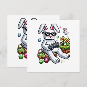 Carte Garçons Joyeux Jour de Pâques Lapin Œuf Jeu Vidéo