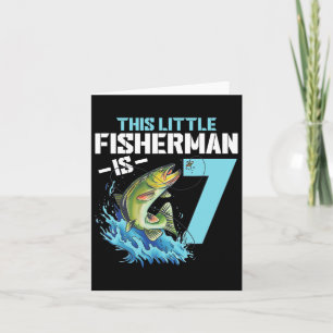 Carte Garçons Pêche Anniversaire Chemise 7 Ans Poisson G