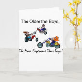 Carte Garçons plus âgés = Jouets coûteux (Fleur jaune)