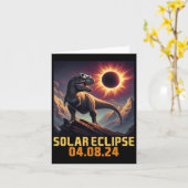 Carte Garçons T Rex Dinosaur Astronaut Total Éclipse Sol (Fleur jaune)