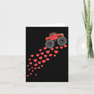 Carte Garçons Valentines Jour Monster Coeurs de camion T