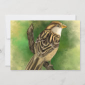 Carte Gard d'anniversaire du moineau mignon (Dos)