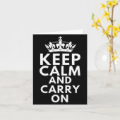 Carte Garde Calme Et Continue Citation Motivation Drôle (Fleur jaune)