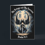 Carte Garde d'ange gothique chrétien Citation de la Bibl<br><div class="desc">Haut de tank Gardien gothique chrétien ange citation biblique Psaume 91_2</div>