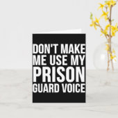 Carte Garde de Prison Drôle - Ne Me Faites Pas Utiliser  (Fleur jaune)