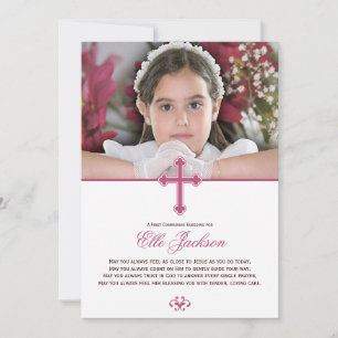 Carte Garde photo de la première communion de la Croix-S