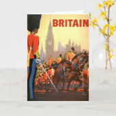 Carte Garde royale britannique du roi vintage Grande-Bre (Fleur jaune)